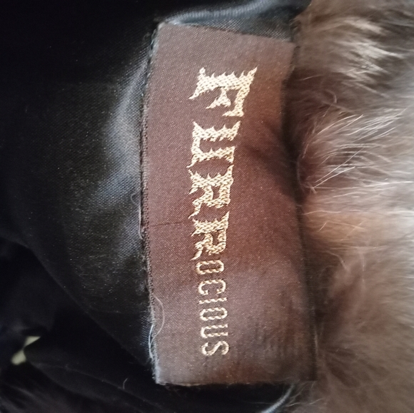 Vintage late 70s Real silver fox fur and leather bomber jacket - Picture 4 of 4